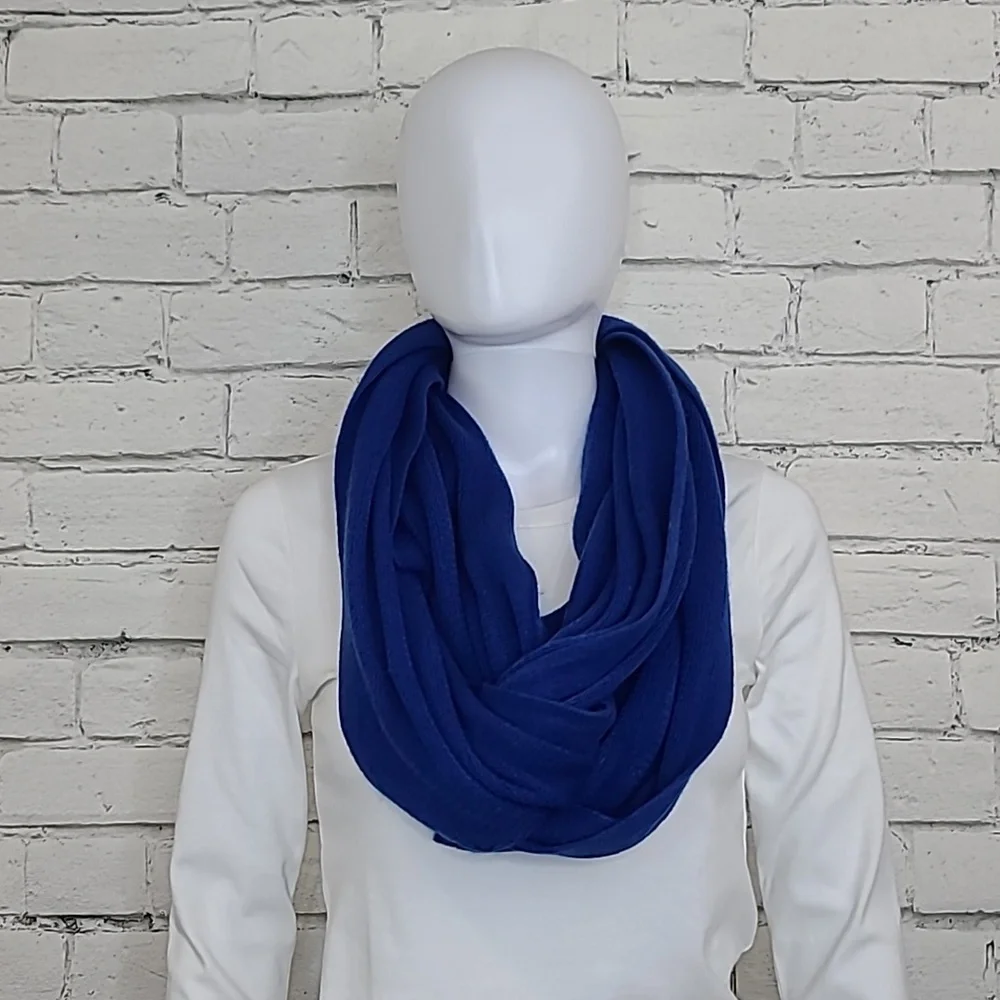 Calvin Klein Super Soft Acrylic Knit Cold Weather Loop/Infinity Scarf Klein Blue